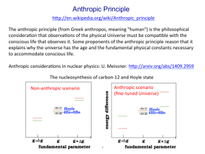 Anthropic Principle - Michigan State University