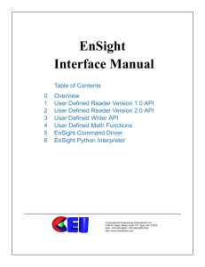 EnSight Interface Manual