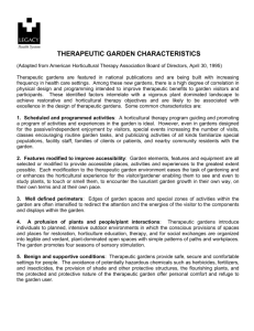 therapeutic garden characteristics