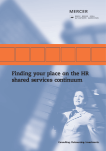 Finding your place on the HR shared services continuum