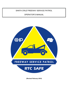 santa cruz freeway service patrol operator's manual