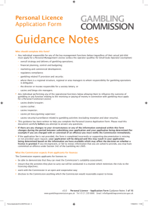 personal licence application guidance notes