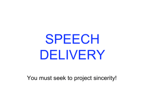 SPEECH DELIVERY