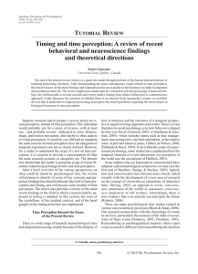 Timing and time perception: A review of recent behavioral and