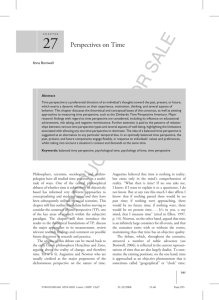 Perspectives on time. Lopez, S. (Ed.)