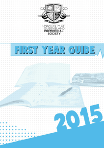 UQPMS First Year Guide