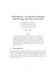 SWI-Speech: An Interface Between SWI