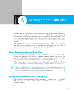 Getting Started with Alice