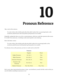 Pronoun Reference - The College Panda