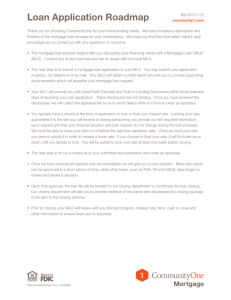 Loan Application Roadmap