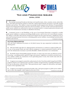 Tax and Financing Issues - American Municipal Power