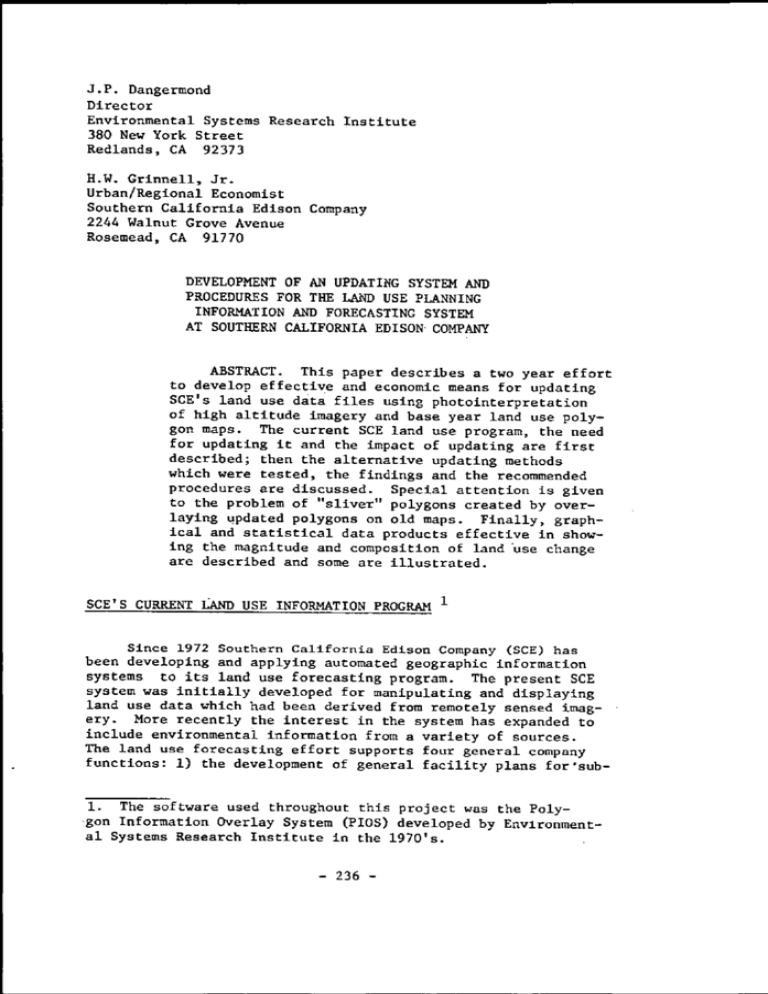 sce's current land use information program 1