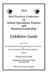 Exhibitor Guide - New Hampshire School Administrators Association
