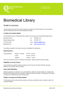 Biomedical Library - Queen's University Belfast