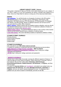 LIBRARY SUBJECT GUIDE - Science This guide is intended to help