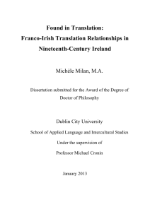 Found in Translation: Franco-Irish Translation - DORAS