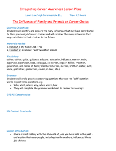 The Influence of Family and Friends on Career Choice