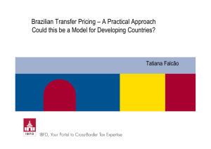 Brazilian Transfer Pricing – A Practical Approach Could this be a