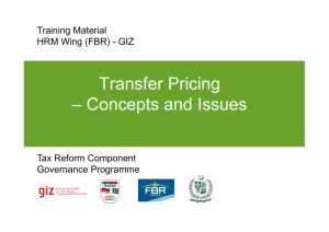 Transfer Pricing – Concepts and Issues