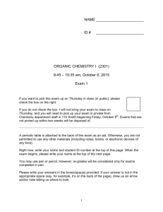 Exam 1--F2015 - Department of Chemistry