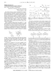 Solution Structure of 2-[(Dimethylamino)methyl]phenyllithium1
