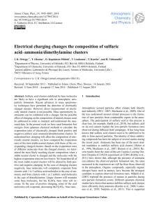 Electrical charging changes the composition of sulfuric acid