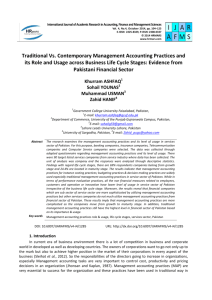 Traditional Vs. Contemporary Management Accounting Practices