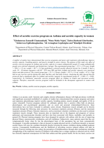 Effect of aerobic exercise program on Asthma and aerobic capacity