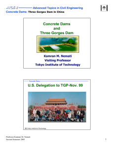 Concrete Dams and Three Gorges Dam U.S. Delegation to TGP