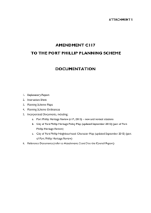 amendment c117 to the port phillip planning