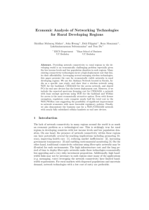 Economic Analysis of Networking Technologies for Rural