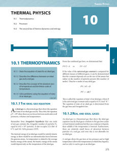 Chapter 10 THERMAL PHYSICS