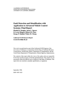 Fault Detection and Identification with Application to Advanced