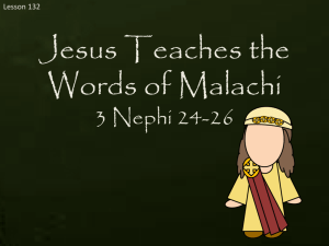 Lesson 132 3 Nephi 24-26 Jesus Teaches the Words of Malachi PDF