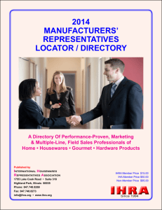 2014 manufacturers' representatives locator / directory
