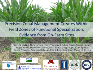 Precision Zonal Management Creates Within Field Zones of