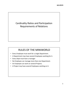 Cardinality and Participation
