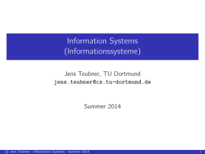 Information Systems (Informationssysteme) - DBIS Home