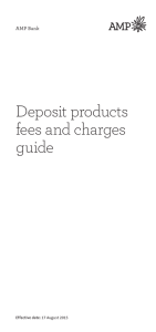 Deposit products fees and charges guide