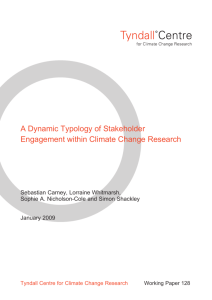 A Dynamic Typology of Stakeholder Engagement within Climate