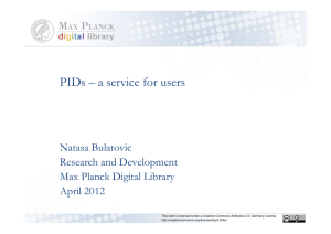 PIDs – a service for users - DARIAH-DE