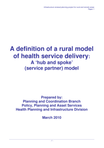 A definition of a rural model of health service delivery