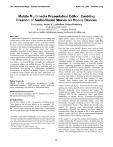Mobile Multimedia Presentation Editor: Enabling Creation of Audio