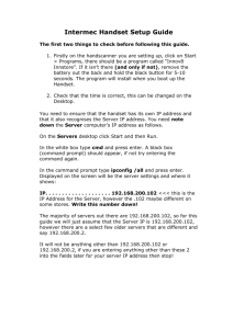 Intermec Handset Config Notes