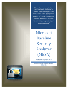 Microsoft Baseline Security Analyzer (MBSA)