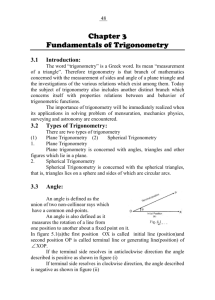 Chapter 3 Fundamentals of Trigonometry