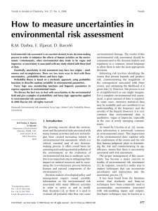 How to measure uncertainties in environmental risk assessment