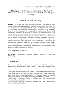 The Impact of Environmental Uncertainty on the Market Orientation