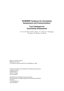 Tool catalogue for Uncertainty Assessment