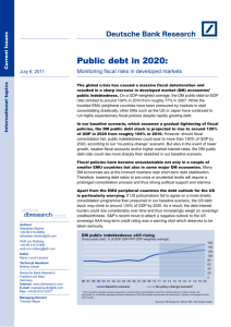 Public debt in 2020: Monitoring fiscal risks in developed markets